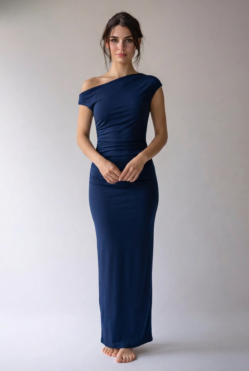 Alina | Damen Maxikleid Elegant Fließend Selbstbewusst