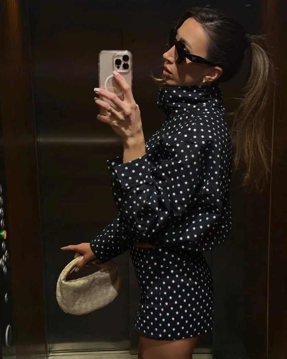 Übergangsjacke Damen Polka-Dot