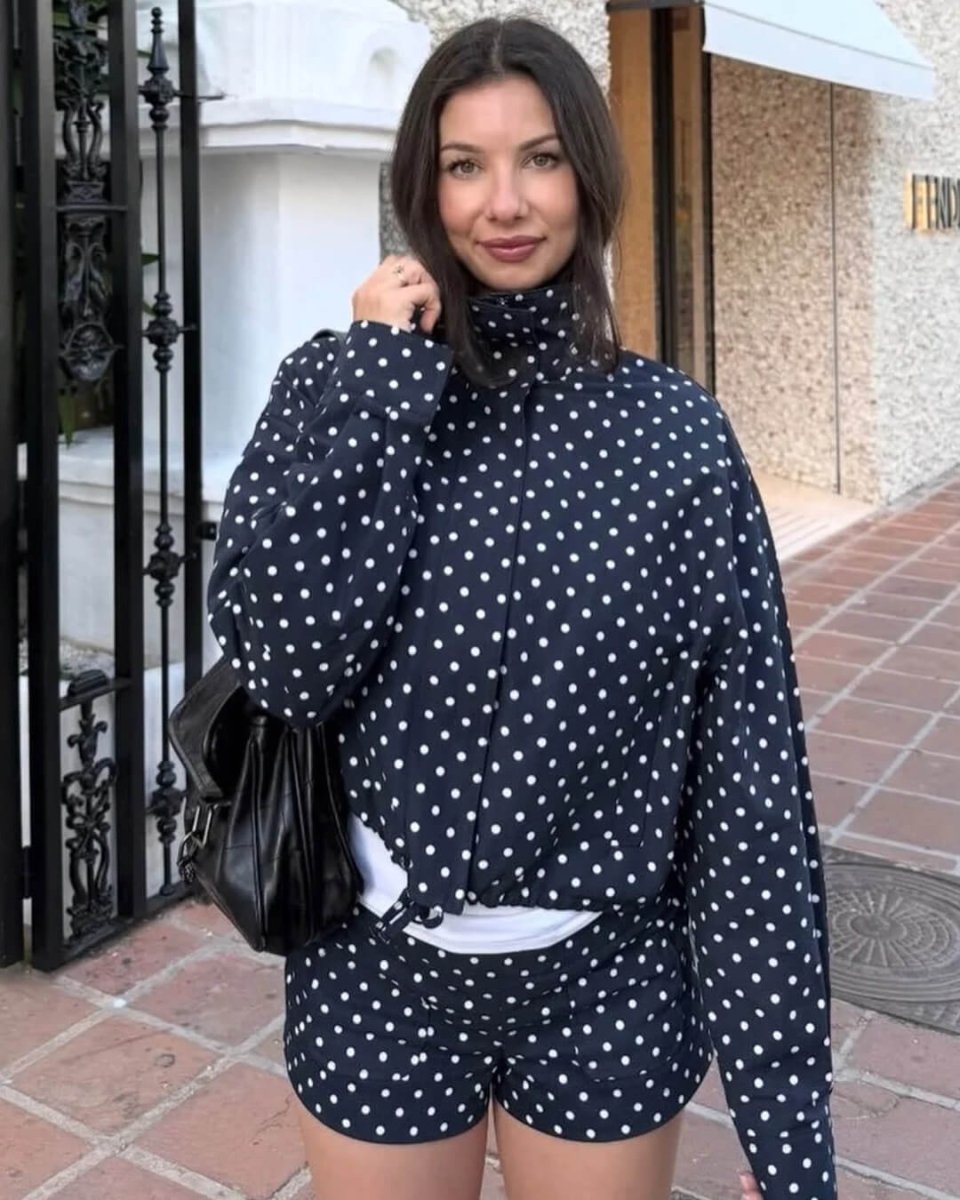 Übergangsjacke Damen Polka-Dot