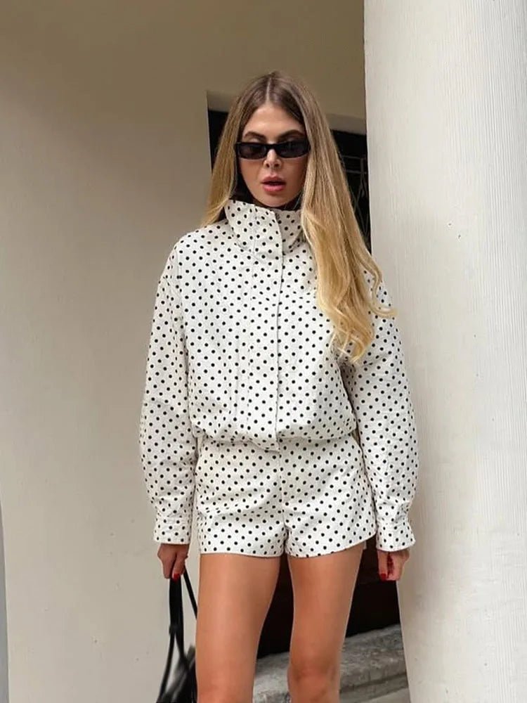 Übergangsjacke Damen Polka-Dot