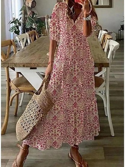 Coris - Figurschmeichelndes Boho-Kleid