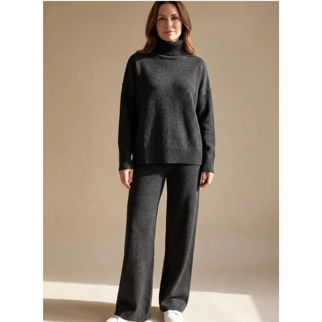 Veronika | Damen Rollkragenpullover mit Oversize Schnitt, Langarm und Weitem Körper