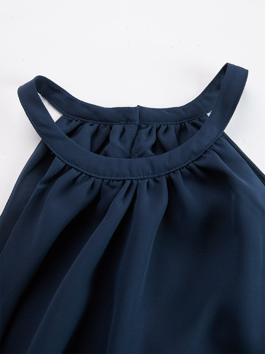 Viviana | Damen Neckholder Top mit Weiter Hose Set