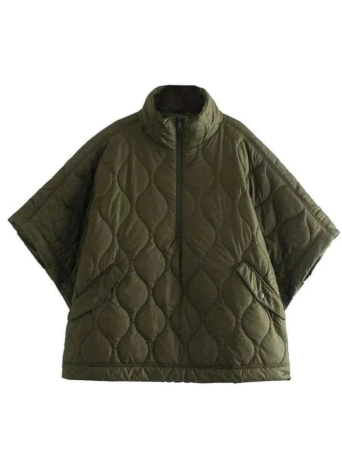 Oversized Steppjacke mit Stehkragen