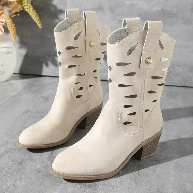 Western Stiefeletten Cutout Absatz
