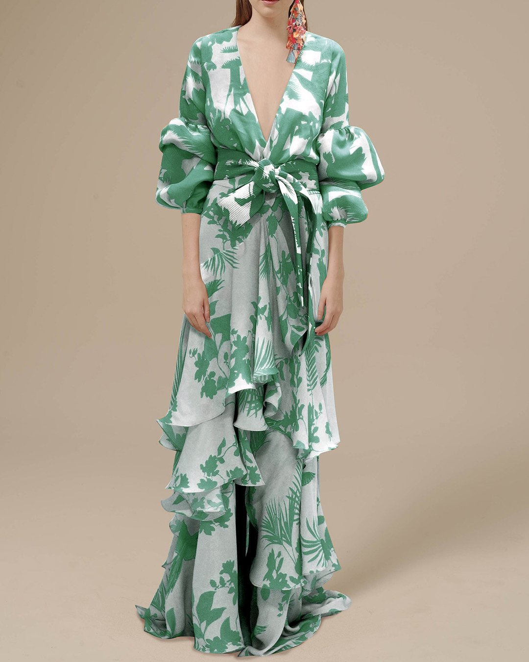 Willa | Damen Blumen Wickelkleid Maxi