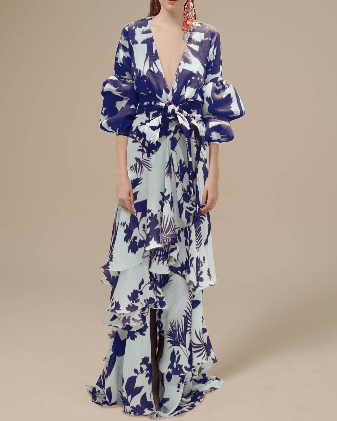Willa | Damen Blumen Wickelkleid Maxi