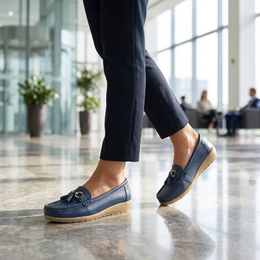 Käthe | Damen Leder Loafer Fußgewölbestütze – Leder Loafer Stützend Komfort 2026