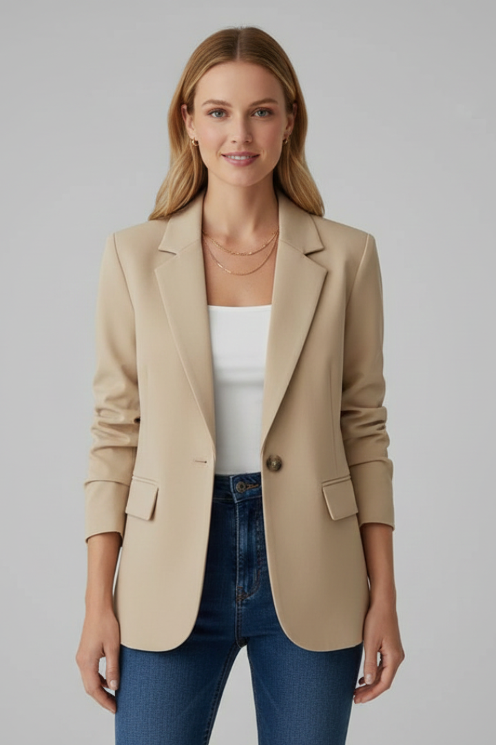 Xenia | Damen Roter Blazer mit Kerbe Revers