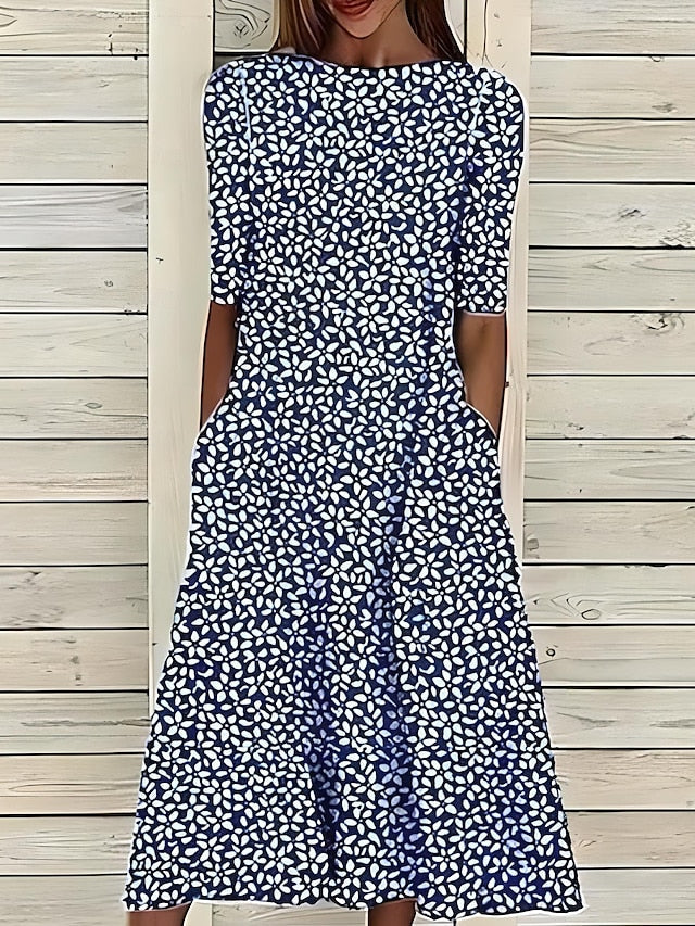Xylara - Florales Midikleid mit Soft-Touch